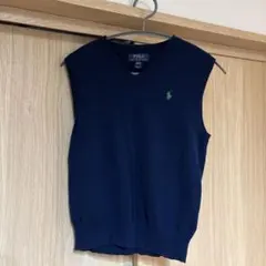 ポロラルフローレン　ニットベスト　ネイビー　Mサイズ