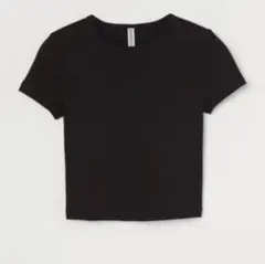 Ｈ&M リブクロップドTシャツ ミニTシャツ 2枚セット S