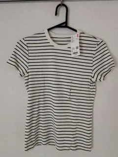 【新品・未使用】ユニクロ ソフトリブボーダークルーT