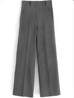 【新品未使用】GRL センタープレスストレートパンツ グレー S [ai07]