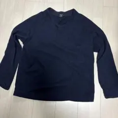 REMILLA ネイビー Vネックウールカットソー