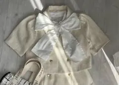 plume プリュム ハートボタンツイードジャケット