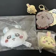 ちいかわ　うさぎ　モモンガ　キーホルダー　ミニポーチ　ミラー　鏡　ミニフィギュア