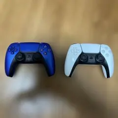 ジャンクPS5 ワイヤレスコントローラー 青 白 2個セット