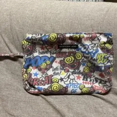 HYSTERIC MINI 総柄ポーチ ストラップ付き