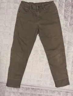 ブラウンカーキストレッチパンツ　120ストレッチチノ