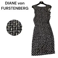 【希少美品】ダイアンフォンファステンバーグ　シルク100% ノースリーブワンピ