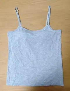 無印良品　シルク入り　カップ付キャミソール　ブラトップ　M　 グレー