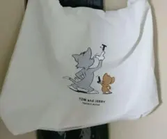 【新品】トムとジェリー メッセンジャー トートバッグ ホワイト最終価格です