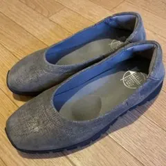 グレー フラットシューズ 24.5cm