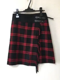 アンタイトル　巻きスカート　チェック　秋冬