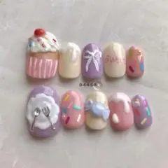 カップケーキデザイン ネイルチップセット