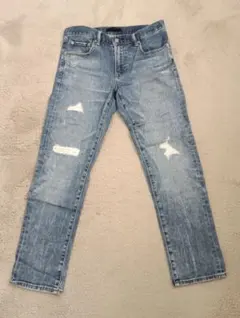 ユニクロ ダメージジーンズ デニムパンツ ブルー