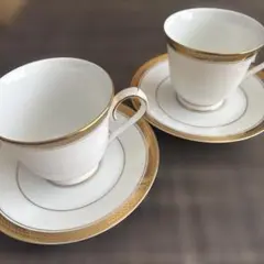 良好品】 大倉陶園 片葉金蝕カップ＆ソーサーセット 2客 - メルカリ