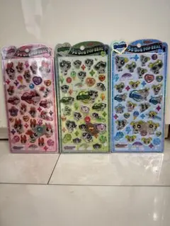 正規品　パワーパフガールズ3枚セット うるちゅるポップシール