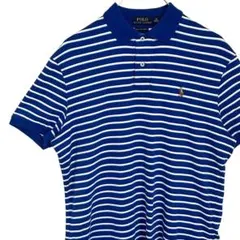 POLO RALPH LAUREN 青白ストライプ ポロシャツ