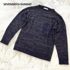 SEVENDAYS=SUNDAY ポケット付き クルーネックニット S