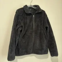 ユニクロ　UNIQLO 黒 フリースジャケット ボアジャケット　アウター　暖かい