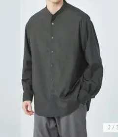 UNITED ARROWS トリアセシャンブレー バンドカラーシャツ