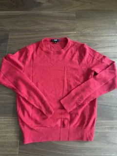UNIQLO レッド 長袖ニットセーター S