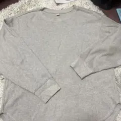 ユニクロ　ワッフルクルーネックT