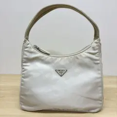 PRADA プラダ　ハンドバッグ　ミニバッグ　ポーチ　ナイロン　アイボリー