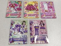 アイカツカード ちゃお ピンクトルテ パープルトルテ 5点セット