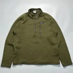 パタゴニア ベターセーター ハーフジップ L カーキ F0 ワンポイント7995