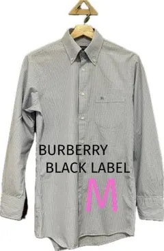 BURBERRY バーバリー ギンガムチェック長袖シャツ M 38のサムネイル