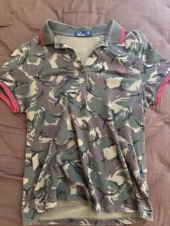 FRED PERRY 迷彩柄ポロシャツ UK 12