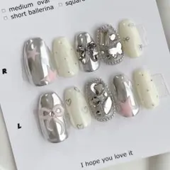 【サイズオーダー】no.106 星 バレエコア 埋め尽くし ミラー ‎リボン