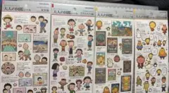 大人の図鑑シール　ちびまる子ちゃん　コジコジ　４枚セット