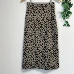ヒョウ柄 ストレッチ レオパード タイトスカート ロングスカート