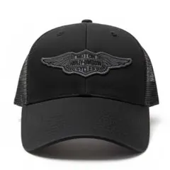 【未使用】★ハーレーダビッドソン 黒 メッシュキャップ★RN0103819