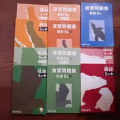 四谷大塚予習シリーズ 演習問題集小学校5年生　下　国語、算数、理科社会まとめ売り