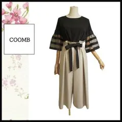 【クーム/COOMB】ワイドパンツ　キュロットスカート　リボン　40ハイウエスト