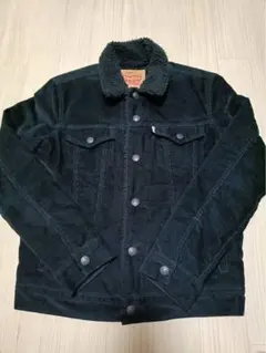 【S】美品-Llevi`s 裏ボアジャケット_黒_バングラデシュ製