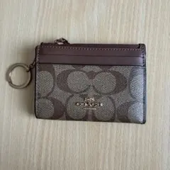 COACH ブラウン パスケース IDウィンドウ付き