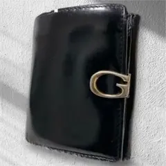 archive GUCCI グッチ 二つ折り財布 Gクリップ レザー 블랙