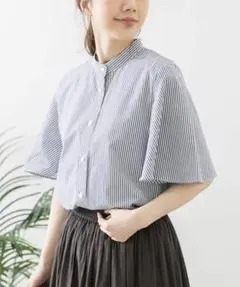 タグ付未着用 アパートバイローリーズ ワイドスリーブショートシャツ 