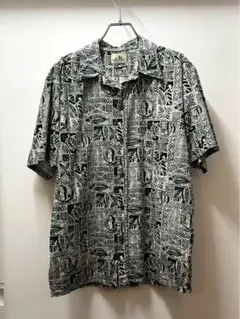 CALEE】キャリー 蛇柄 半袖シャツ Lサイズ スネーク アロハシャツ