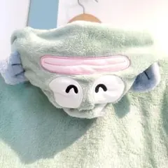 ハンギョドン もこもこ ジップアップ パーカー エメラルドグリーン L