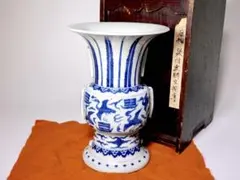 美品】有田焼 琴峰窯 網透かし花瓶 8号 白磁 染付 - メルカリ