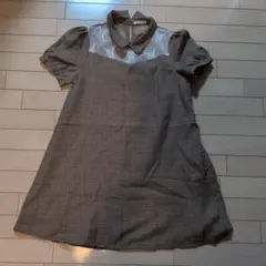 OLIVE des OLIVE チェック柄 半袖ワンピース Mのサムネイル