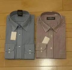 ストライプ長袖シャツ2枚セット