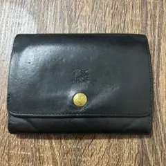【牛革】IL BISONTE 二つ折り財布 レザー ブラックのサムネイル