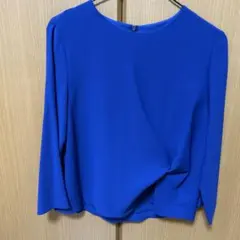 キヨコタカセ　長袖ブラウス M ブルーのサムネイル