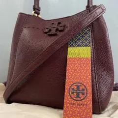 【美品】 トリーバーチ 2way ショルダーバッグ マックグロー ワインレッド