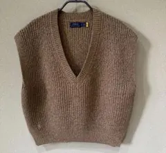Polo Ralph Lauren ニットベスト Sサイズ ブラウン Vネック