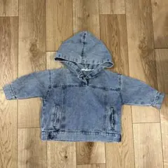 新品　韓国服　フード付きデニムジャケット 90cm キッズ